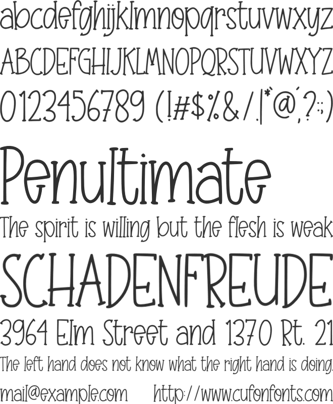 Stinky Notes font preview