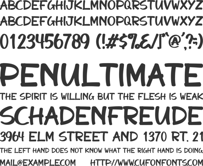 Denjiro font preview