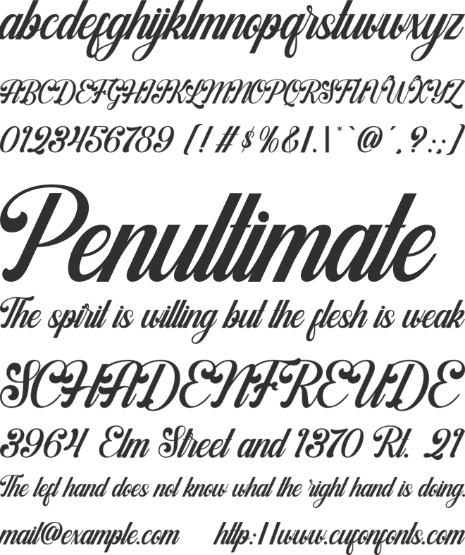 Monstay font preview