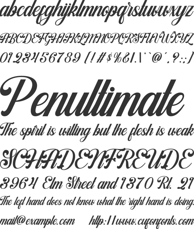 Monstay font preview