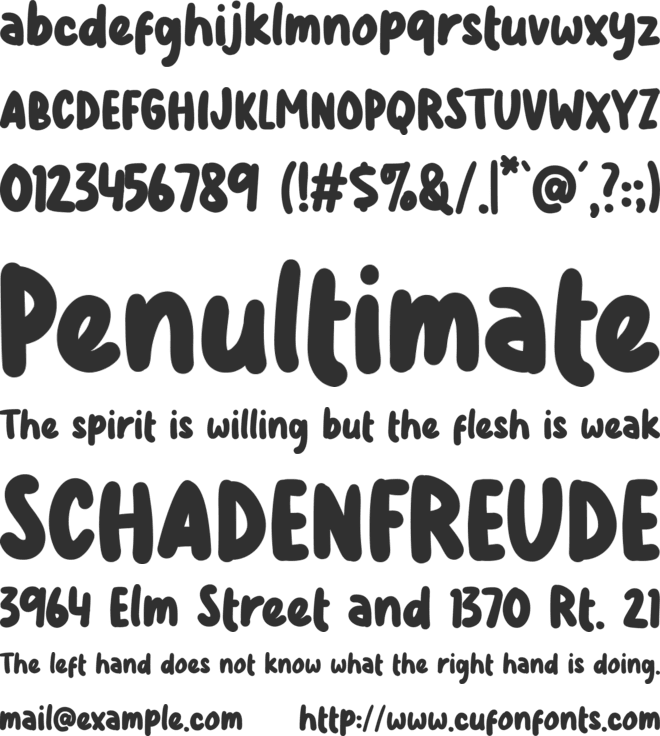 Snowy Days font preview