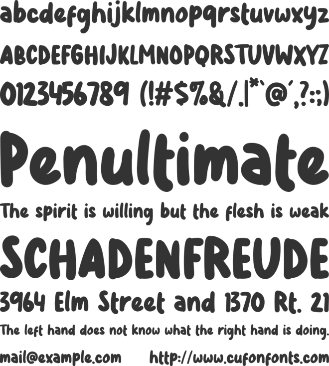 Snowy Days font preview