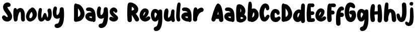 Snowy Days Regular font