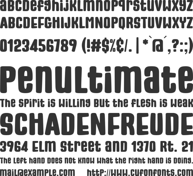 Mighty Souly font preview