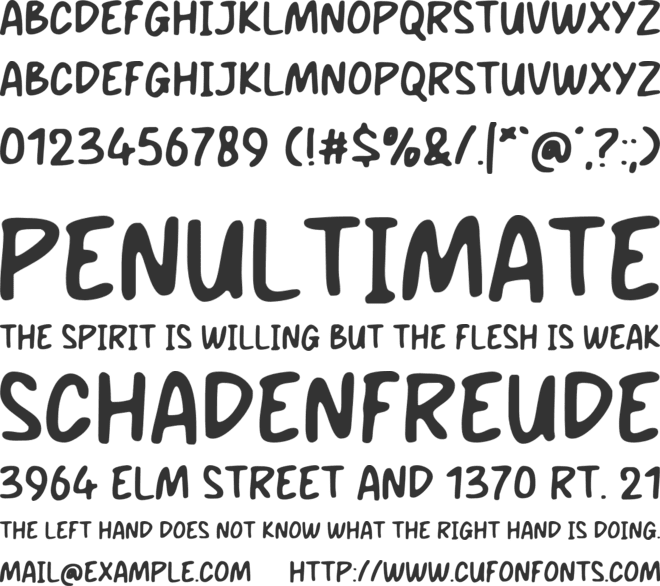 SMOOTH RICE font preview