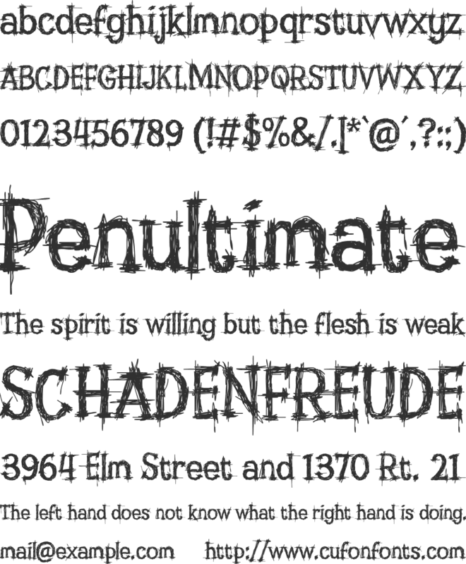 Super Rugged font preview