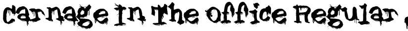 Carnage In The Office Regular font