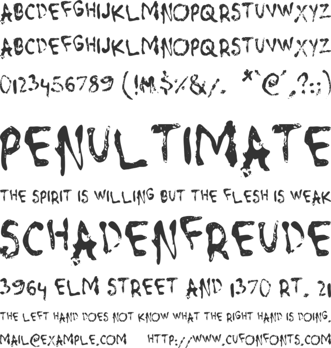 Chainsaw Carnage font preview