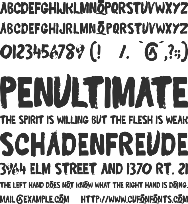 The Great Monsters font preview