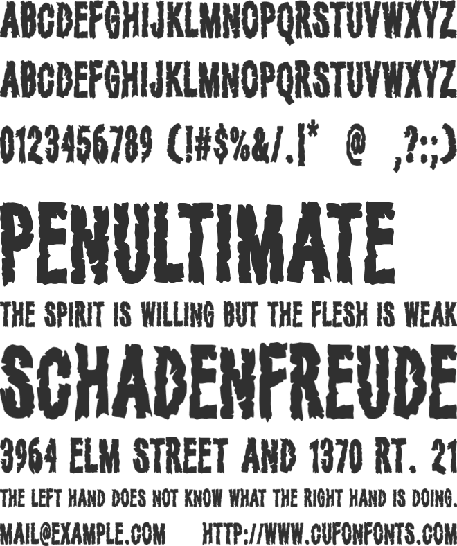 White Night Club font preview