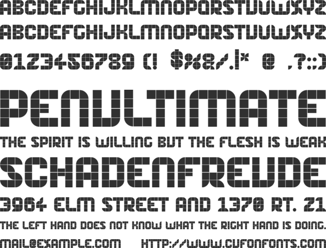 Gridiculous Max font preview