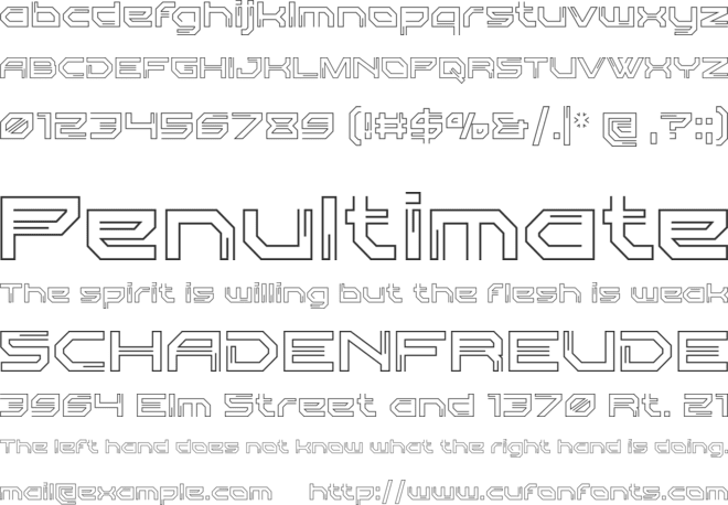 Used Servers font preview