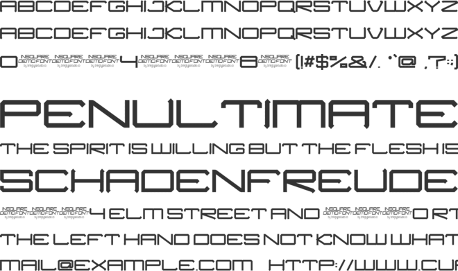 INSQUARE font preview