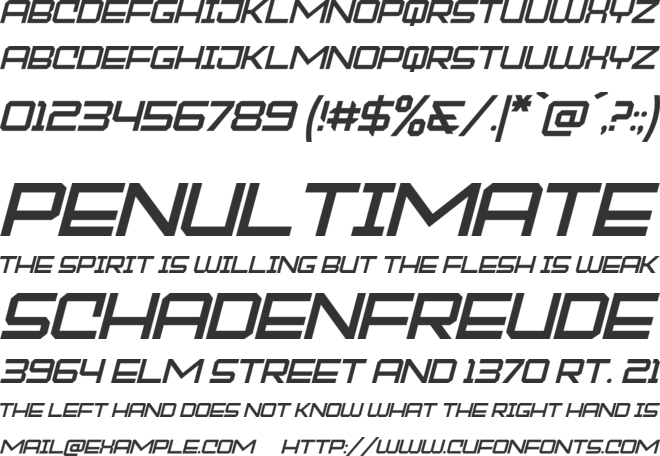 MOCKEJOE FONT SLANT font preview