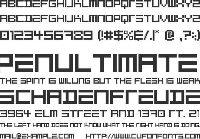 ALUMINECRE font preview