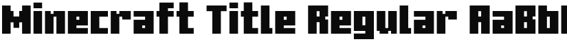 Minecraft Title font download