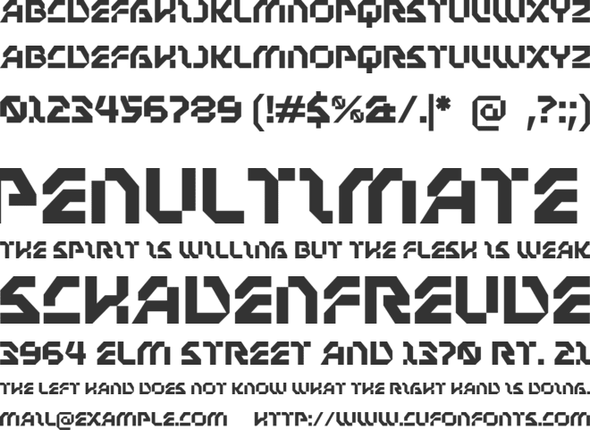 Desgard font preview