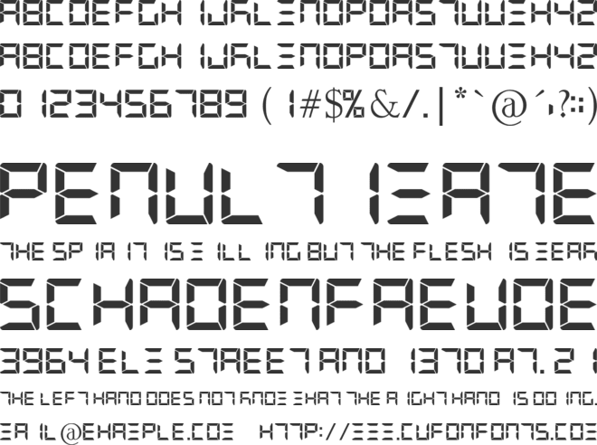 G7 Segment7 S5 font preview