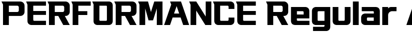 PERFORMANCE Regular font