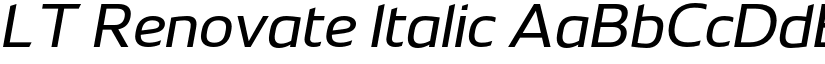 LT Renovate Italic font