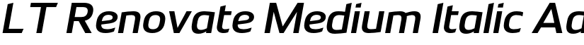 LT Renovate Medium Italic font