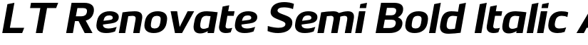 LT Renovate Semi Bold Italic font