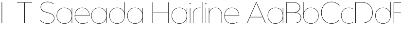 LT Saeada Hairline font
