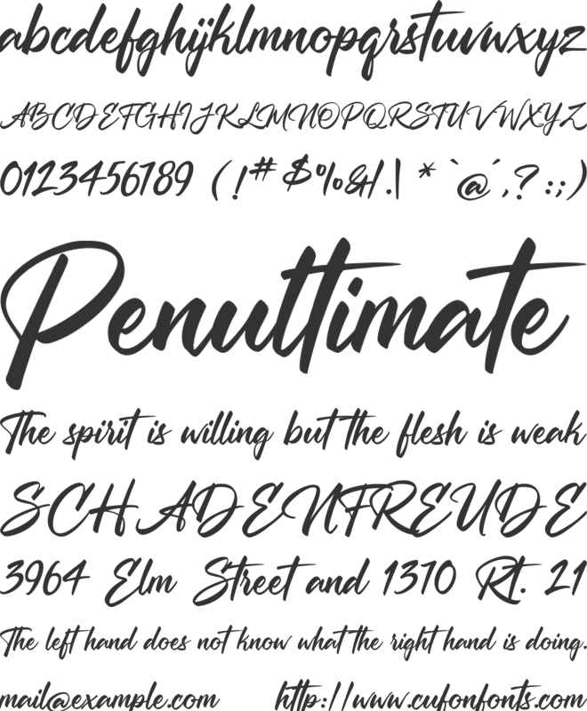 Cultural font preview