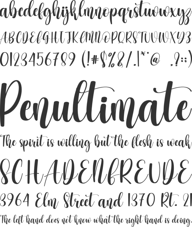 Ashtray font preview