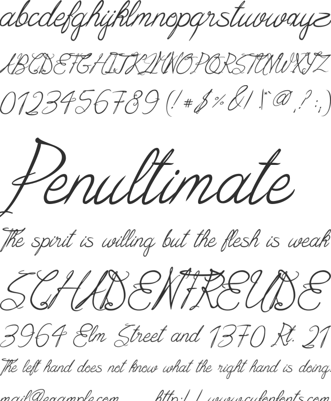 Lovely Holiday font preview