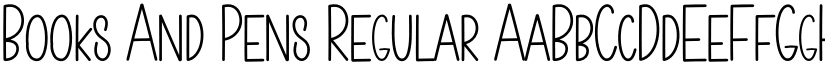 Books And Pens Regular font