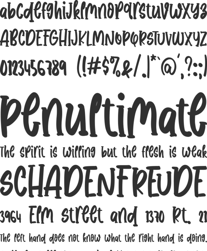 Sunday Party font preview