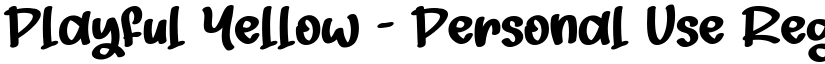 Playful Yellow - Personal Use Regular font