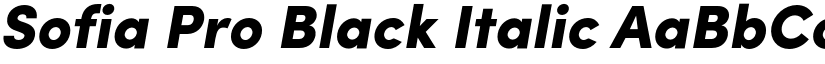 Sofia Pro Black Italic font