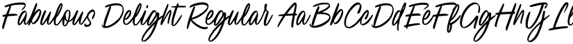 Fabulous Delight Regular font
