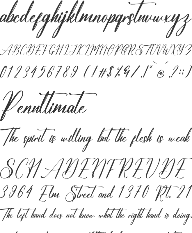 Salyatori Quinbella font preview