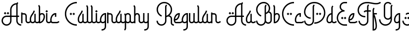 Arabic Calligraphy Regular font