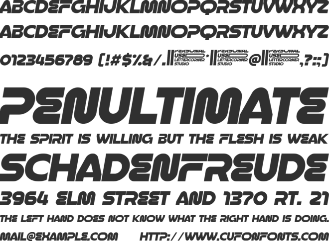 Turbocharged font preview