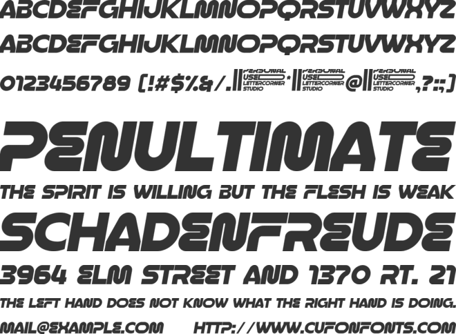 Turbocharged font preview