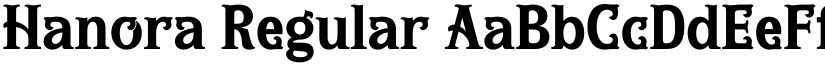 Hanora Regular font