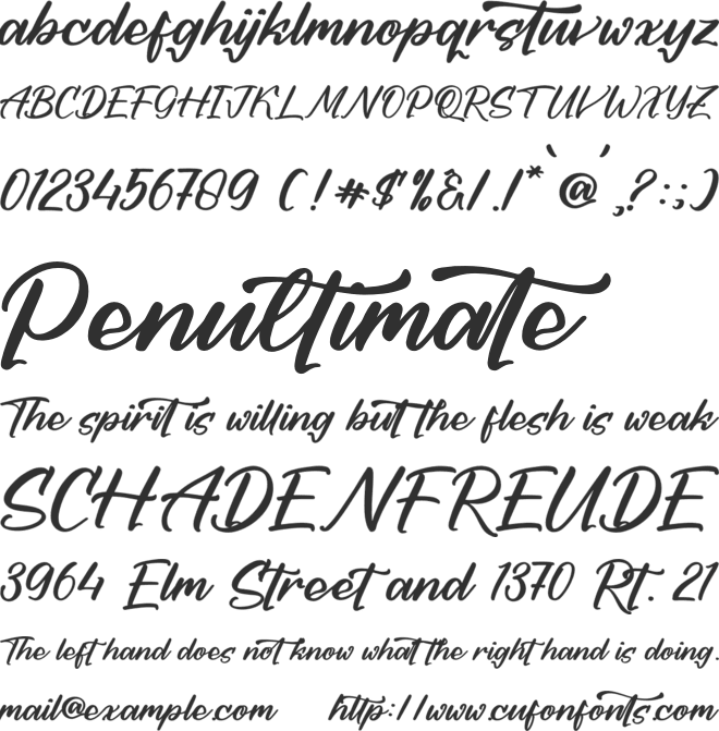 Denthyra font preview