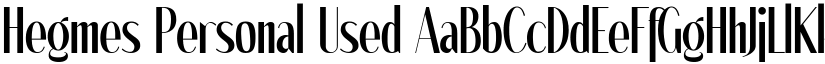 Hegmes Personal Used font