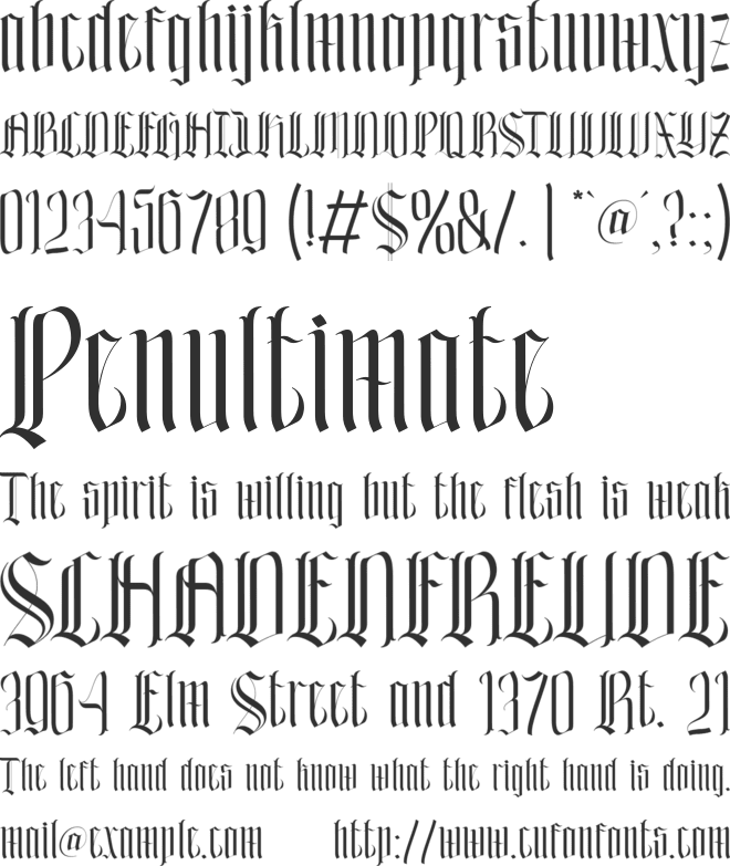 Solipsistic font preview