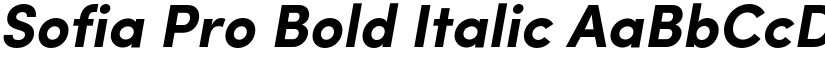 Sofia Pro Bold Italic font