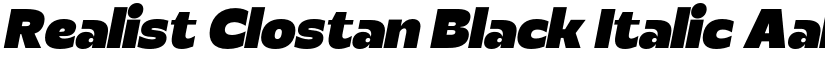 Realist Clostan Black Italic font