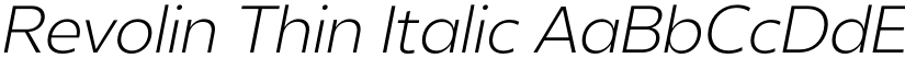Revolin Thin Italic font