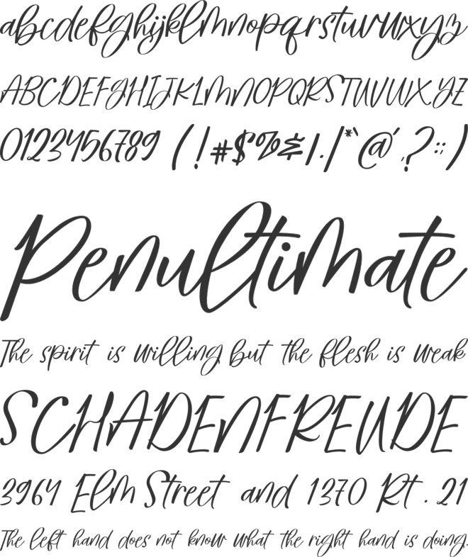 Mehighea Clean font preview