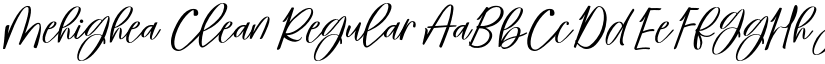 Mehighea Clean Regular font
