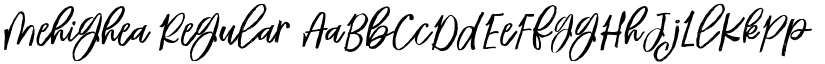 Mehighea Regular font