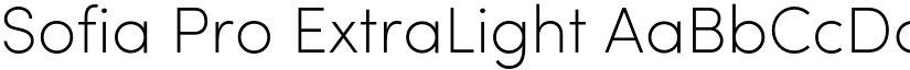 Sofia Pro ExtraLight font